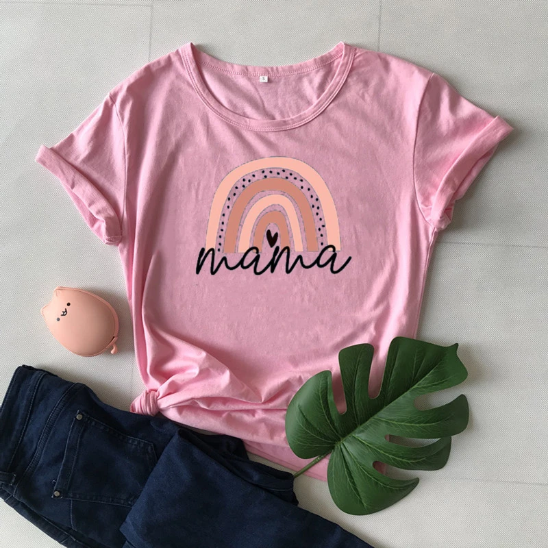 Mama Rainbow Shirt  Mother's Day Gift TShirt  Future Mom Gift   kawaii clothes  graphic t shirts  y2k aesthetic  women clothing