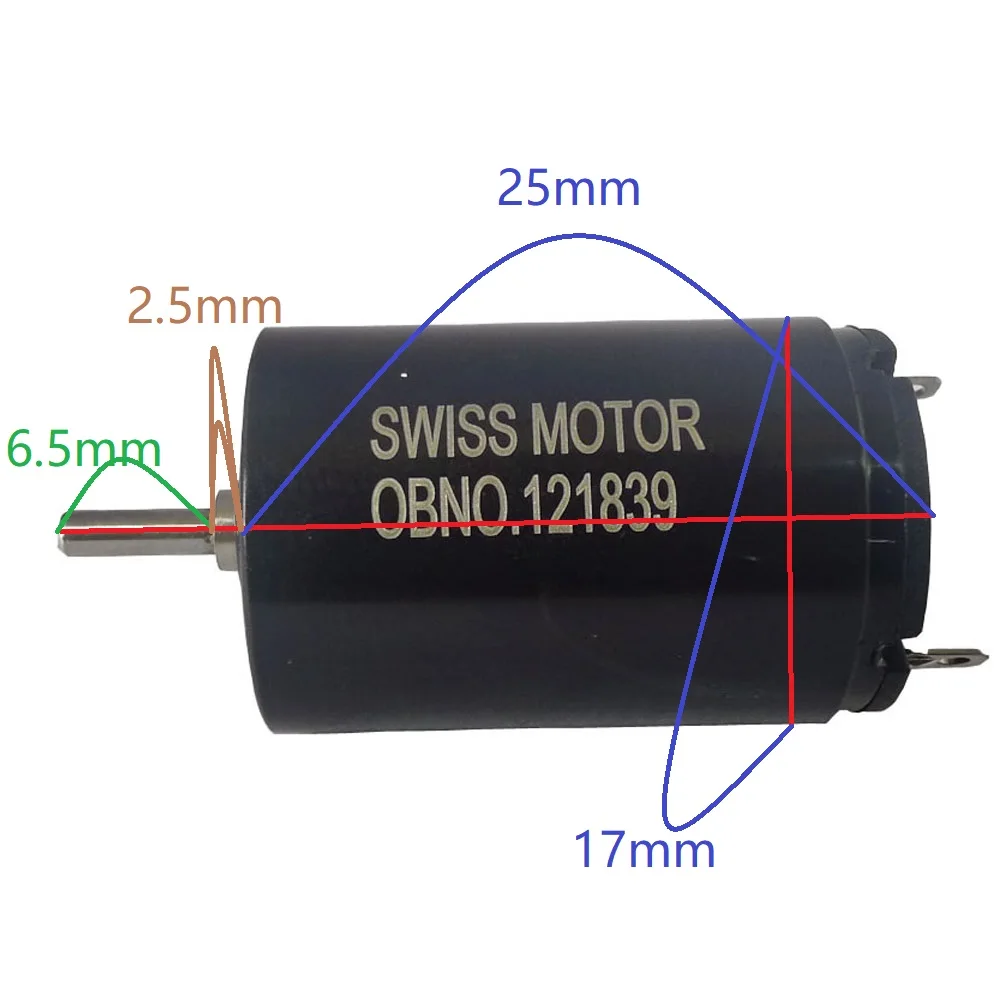 1725 Swiss Tattoo Motor 2mm shaft Engine For Sunshine Rotary Tattoo Machine Gun Accessories