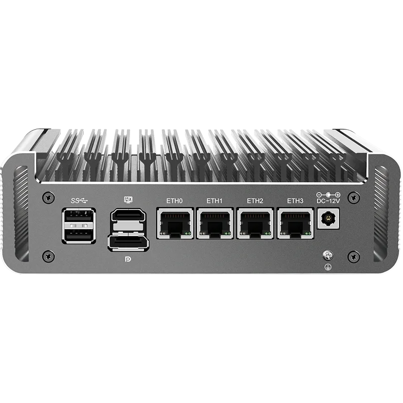 12th Gen Fanless Soft Router Core i3 N305 N200 N100 DDR5 4800MHz Firewall Computer Host 4*i226V 2.5G Mini PC DP HDMI TF win11