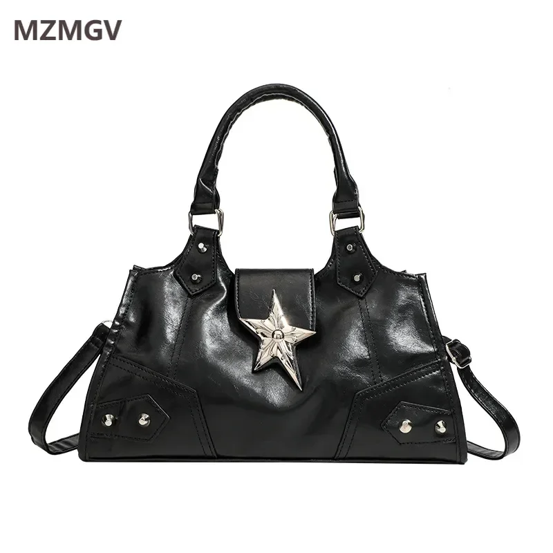 

2024 Classic Y2K Small Purse Luxury Brand Female Handbags Vintage PU Leather Shoulder Bags for Women Daily Ladies Underarm Bag