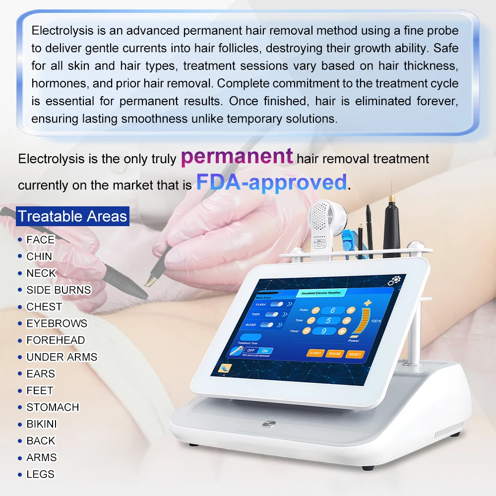 5 in 1 Permanent Hair Removal Machine Freckles Moles Removal Electrolysis Hair Remove Epilatior Painless Bikini Hair Removal