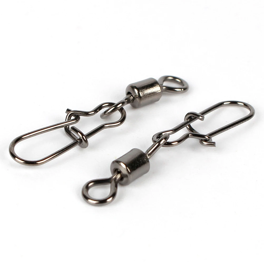 

40pcs Connector Durable Rustproof Fishing Connector Rotating Ring for Rod Fishing Line Hook Accessories