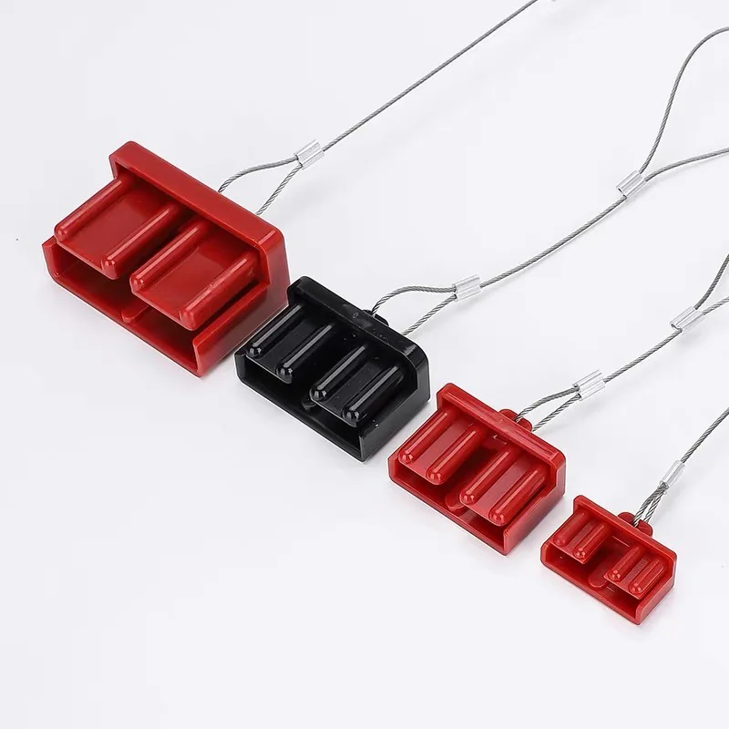 4pcs connector Connector Dust Cover 50 120 175 350A 600V Forklift Waterproof Dust Cap with Lanyard Rope