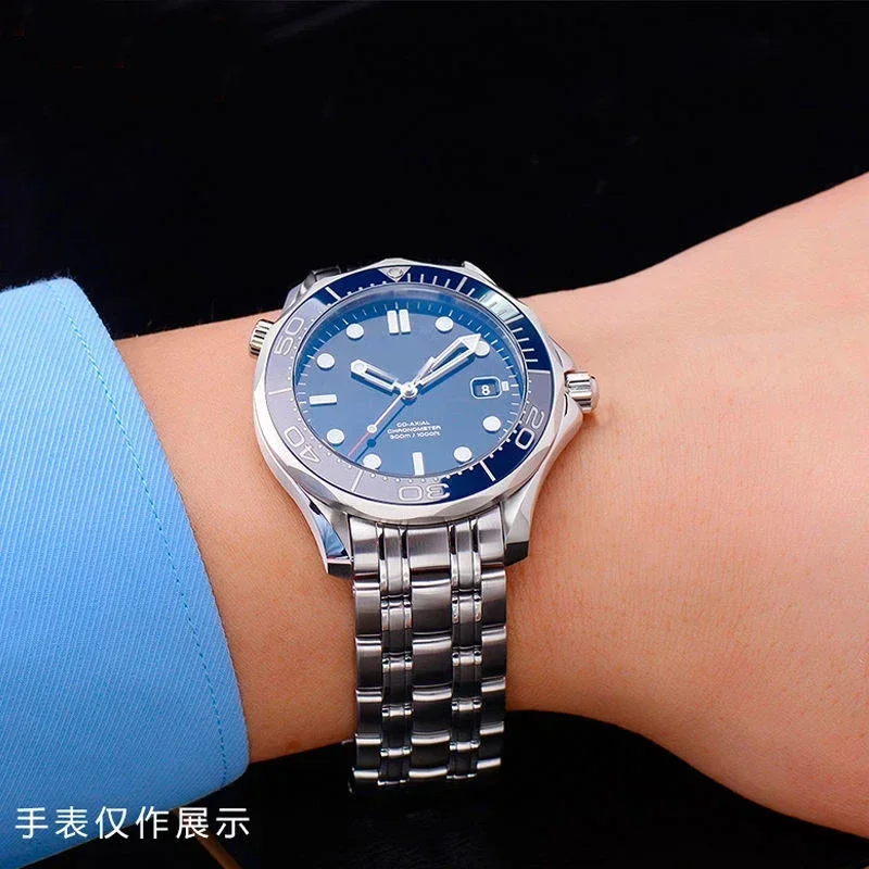 904L Watch band For Omega Seamaster 300 Men Watch Stainless Steel Chain 600 Ocean Universe Solid Steel Watch Band 18mm 20mm 22mm