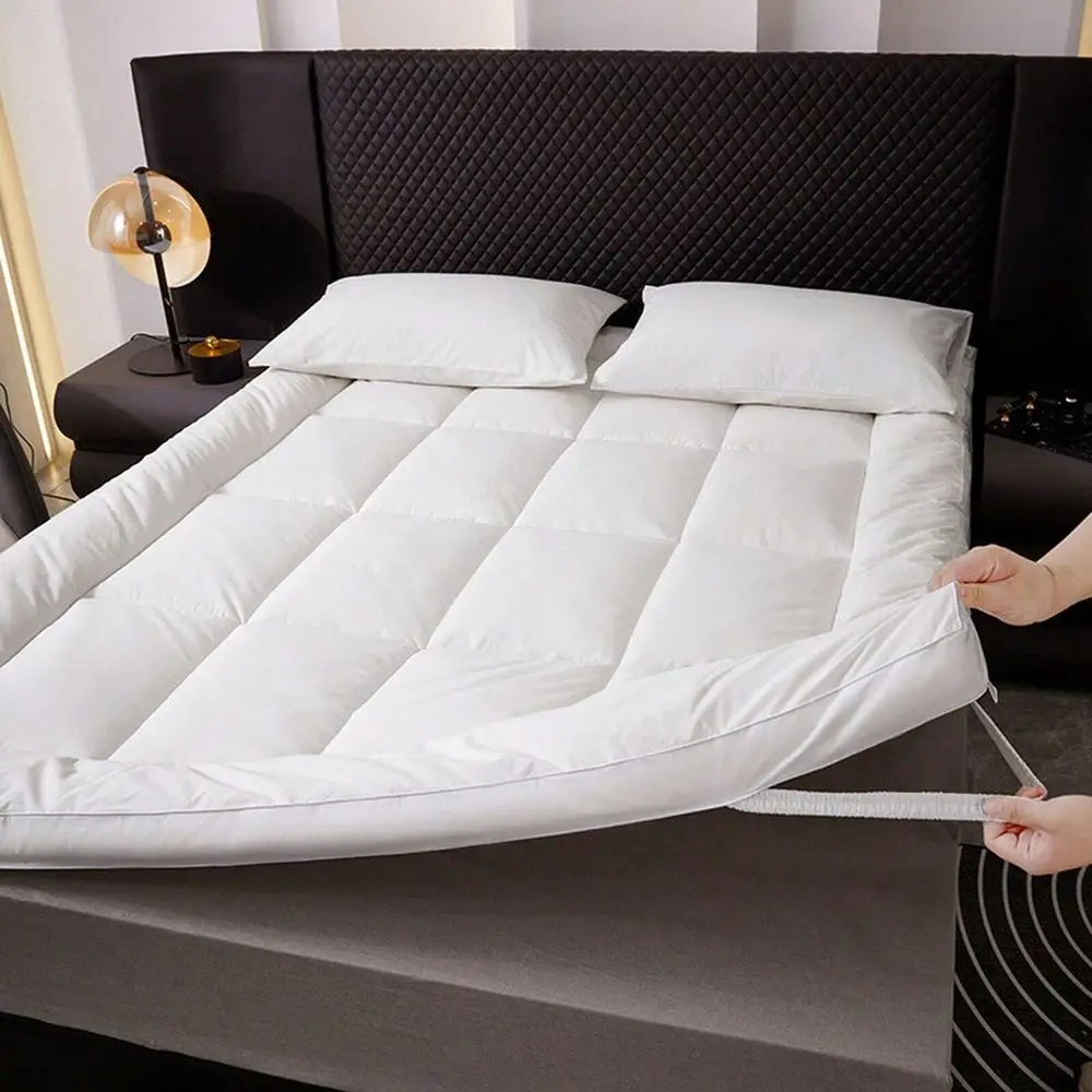 Fitted Mattress Pad Topper Soft Quilted Mattress Mat Breathable Bed Protector