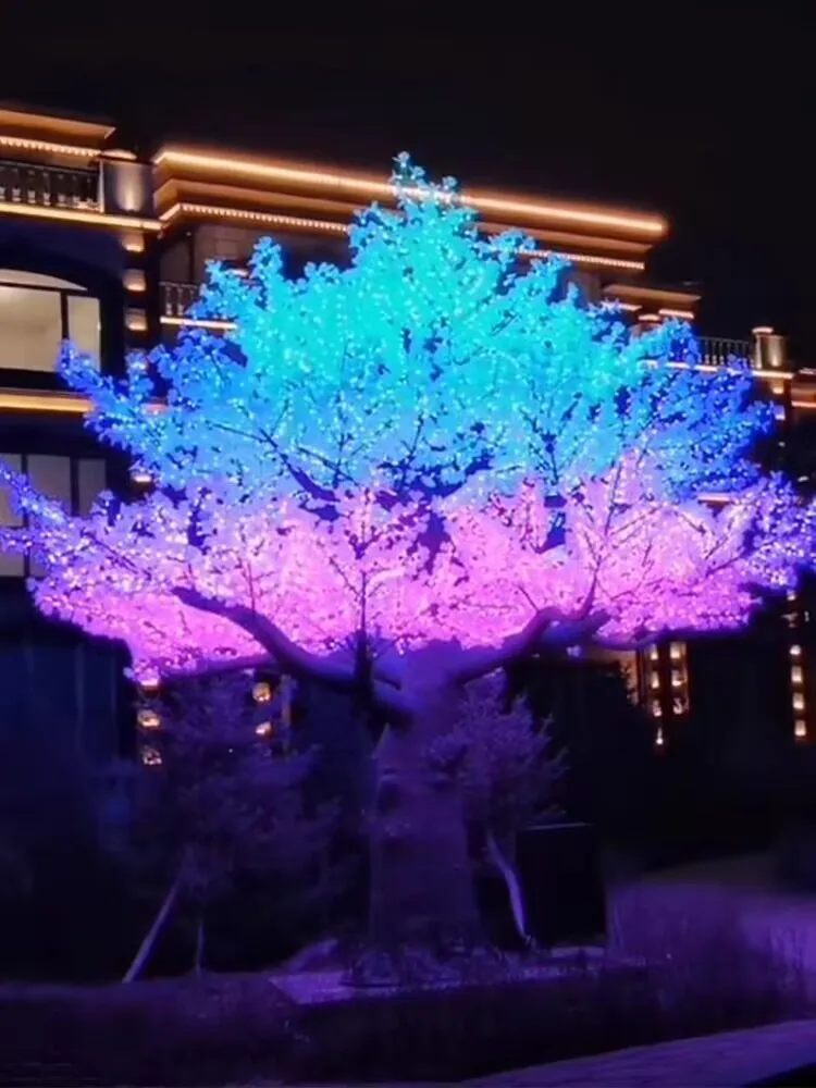 Outdoor Led Artificial Cherry Blossom Tree Light Christmas Tree Lamp 3200 Pcs Led Bulbs 4.5m Height 110/220vac Garden Decor