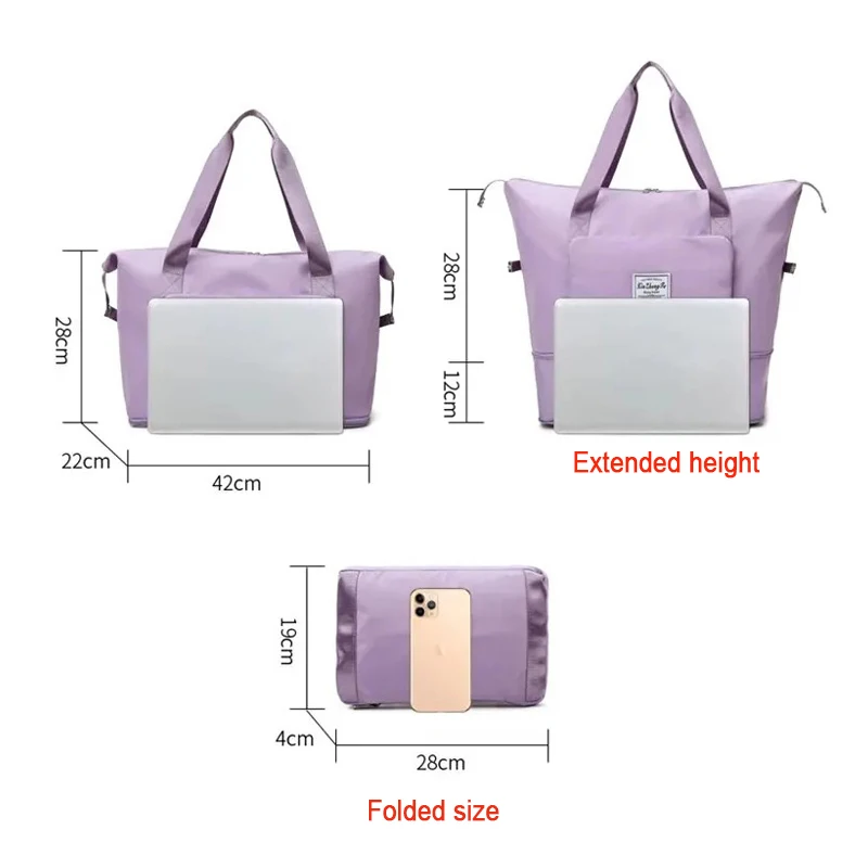 Travel Bag Folding Portable Large-capacity Short-distance Business Trip Duffel Storage Package Swimming Yoga Fitness Packet