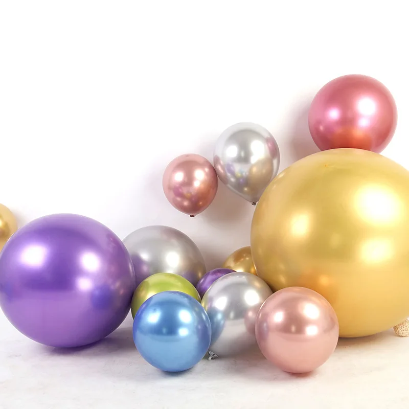 

50Pcs 5/10/12inch Gold Chrome Metallic Latex Balloon Happy Birthday Wedding Party Balloon Decoration Baby Shower Decor Supplies