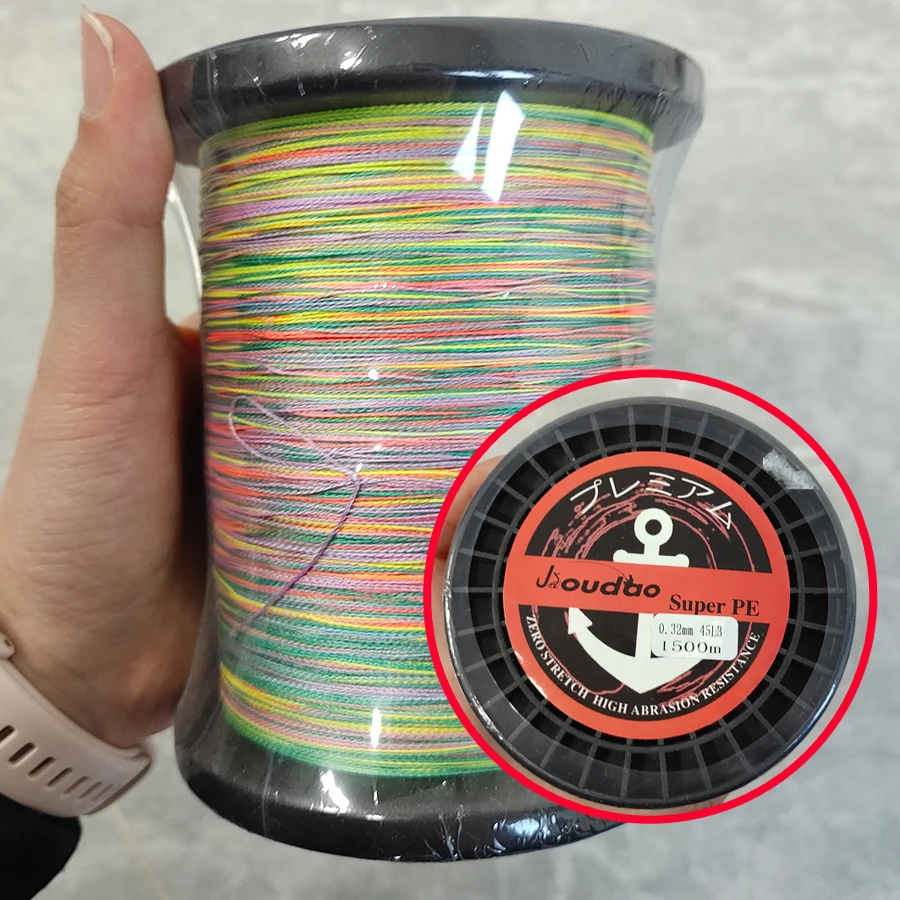 

1000m Braided Fish Line 4Strands Multi Color Multifilament Saltwater Strong PE Braid Wire 0.32mm 45LB