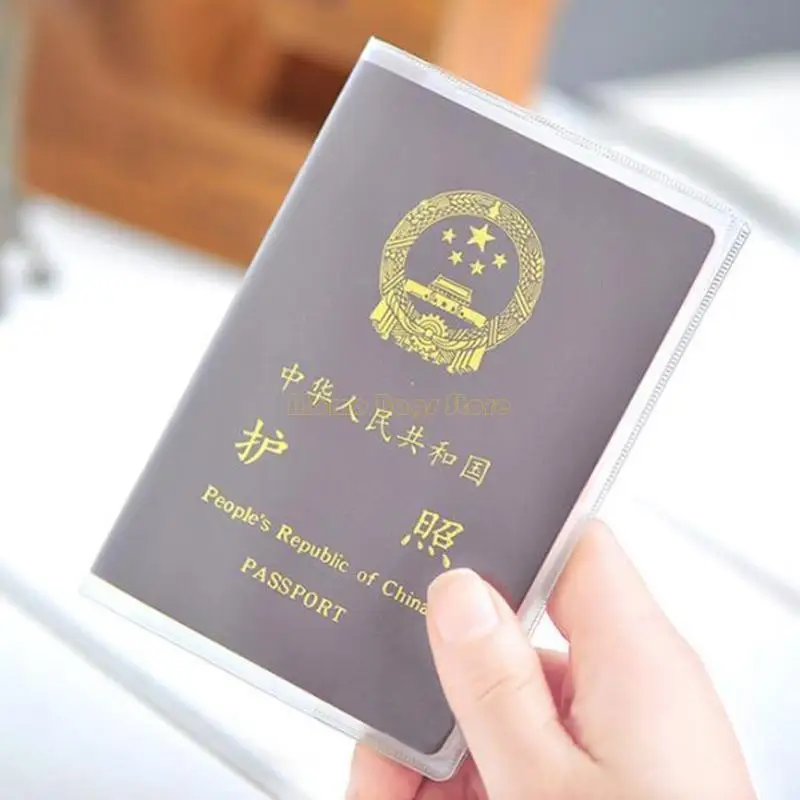 X90d Người giữ bìa hộ chiếu rõ ràng trong suốt cho người bảo vệ du lịch của người tổ chức trường hợp