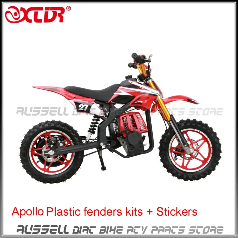 Fenders Plastic Mudguard Kit With Stickers Decals For Apollo MINI  MOTO Kids DIRT Pit BIKE 2 Stroke 47cc 49cc 50cc Ebike