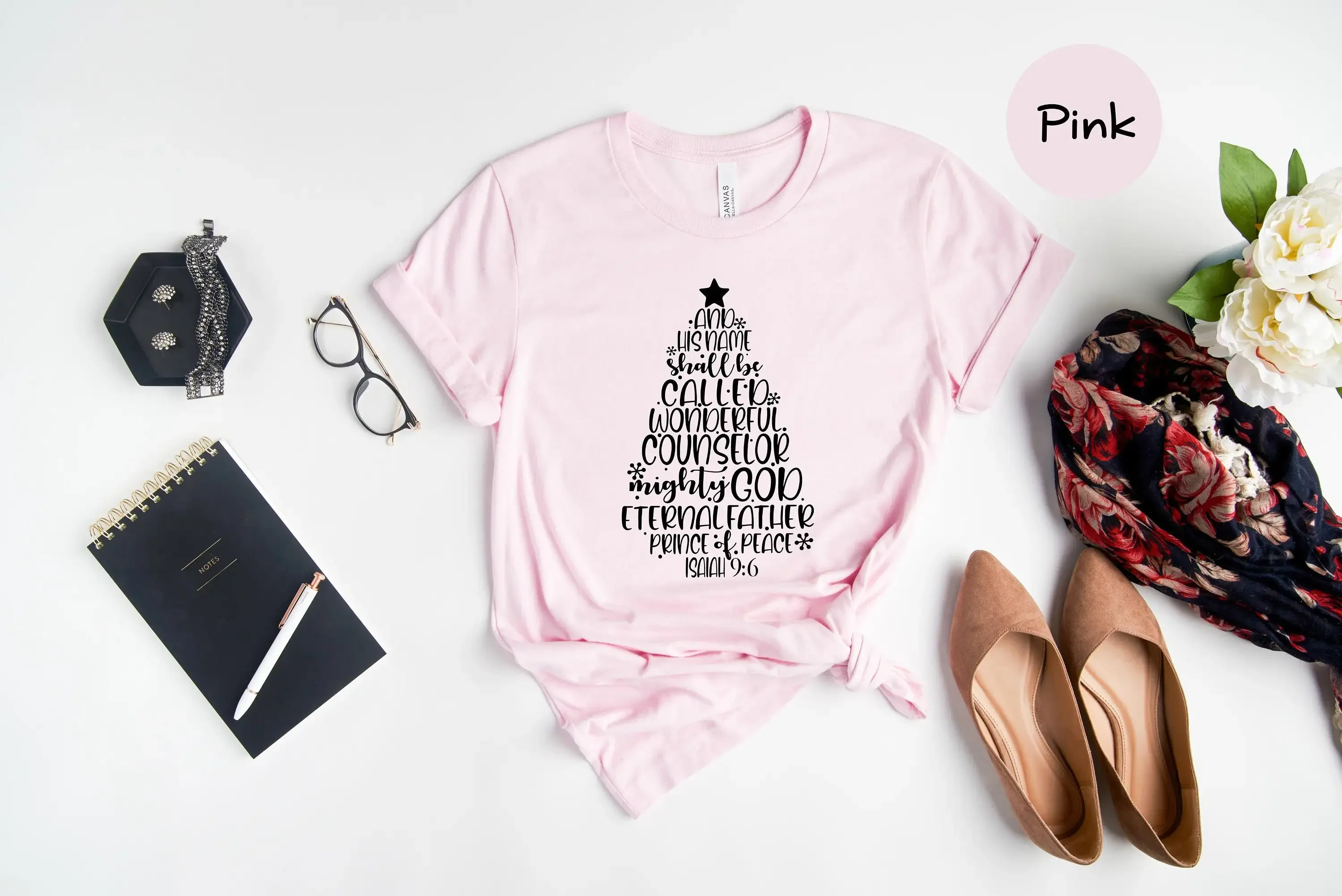 Bible Quote Christmas T Shirt Isaiah 9 6 Cute Christian