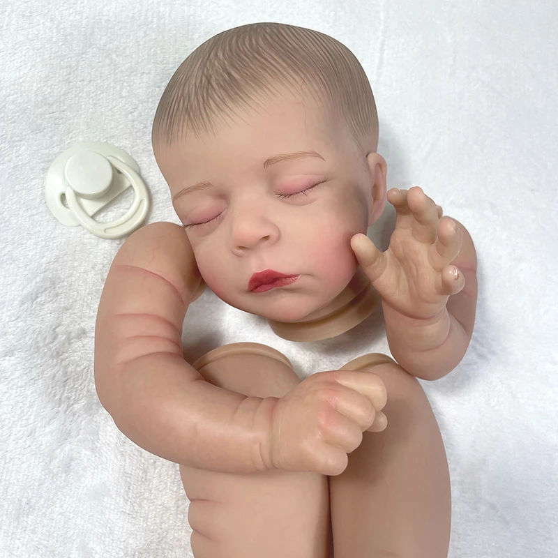 20Inch Reborn Doll Kit Jude with Eyelashes Already Painted Reborn Doll Parts 3D Skin with Visible Veins Kit Molde Bebe Reborn