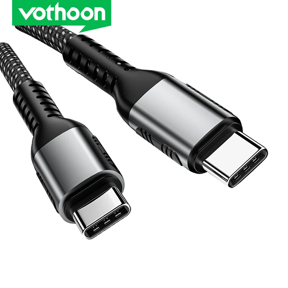 Vothoon 100W USB C to USB C Charging Cable for iPhone 15 MacBook Pro Samsung S24 QC4.0 5A Fast Charger USB Type C Cable