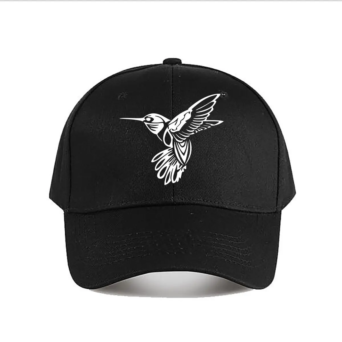 Hummingbird Embroidered Black Suede Baseball Cap Baseball Cap Fashion Men Sunhat Women's Outdoor Sports Snapback Cap