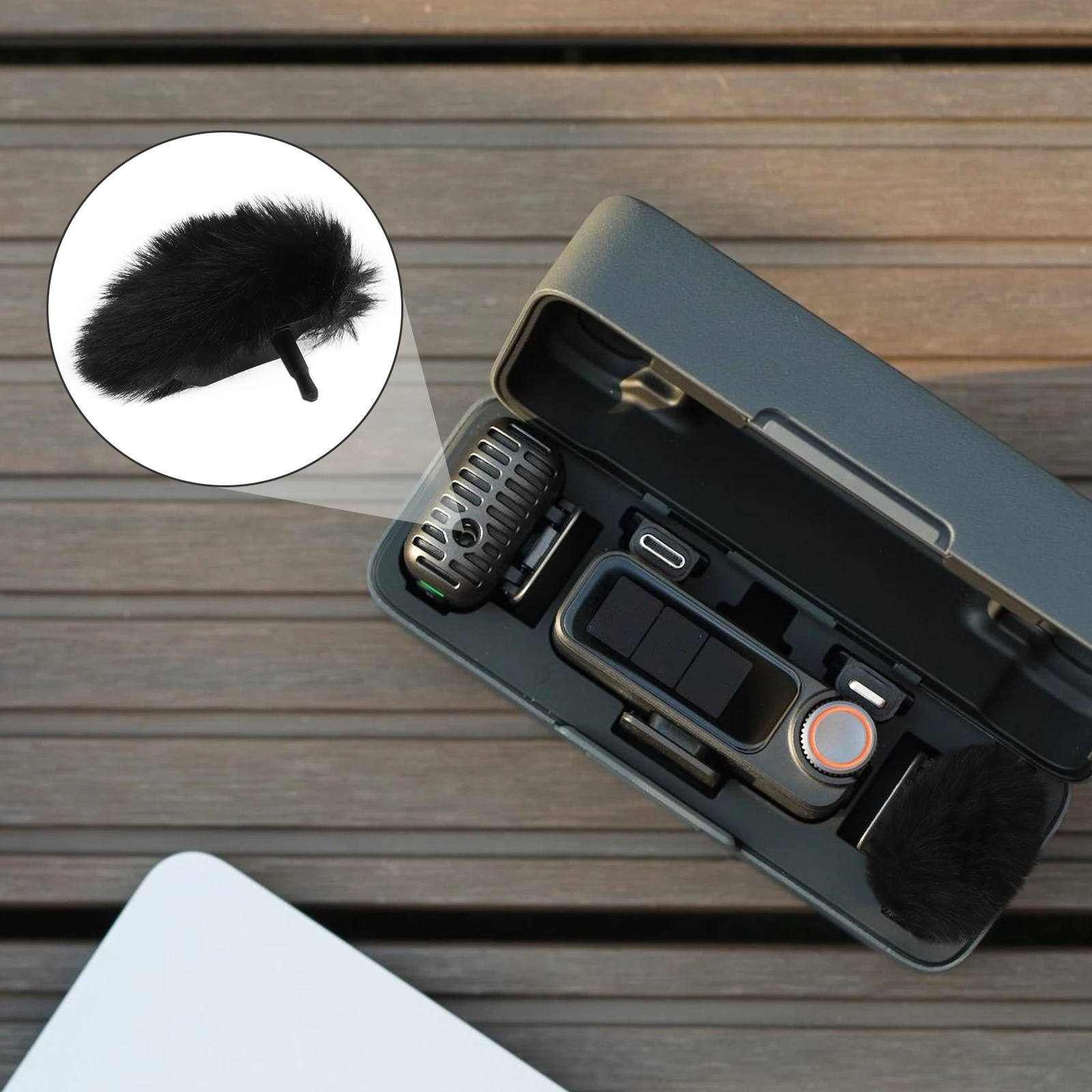 2pcs Microphone Windscreens Furry Windshield Fit for DJI Lavalier Mic 2 Microphones Furry Wind Muff Foam Black Pink view 4