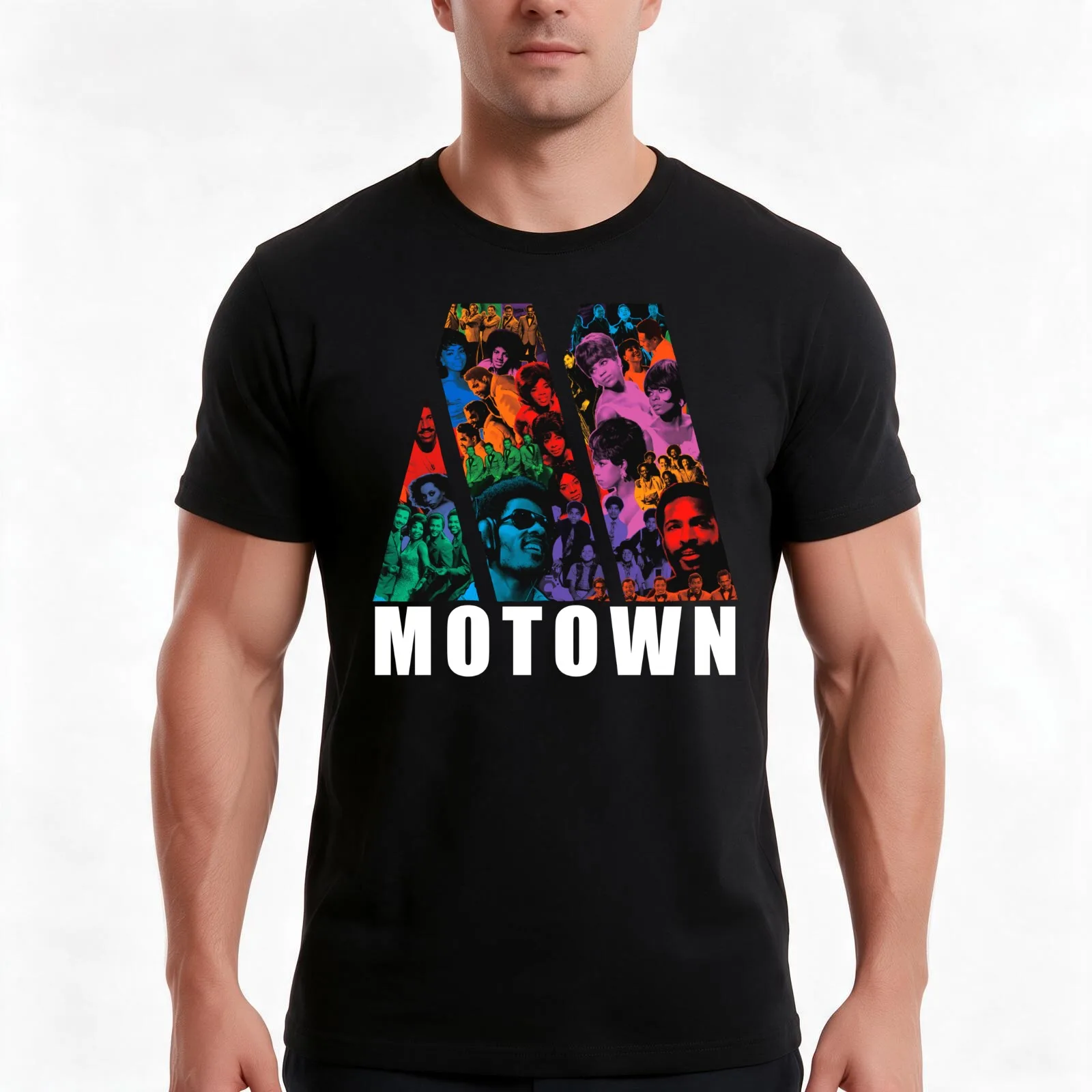 Tamla Soul Motown Collective Sixties Seventies vintage record label collage pop art T-Shirt Summer Casual Cotton Tee