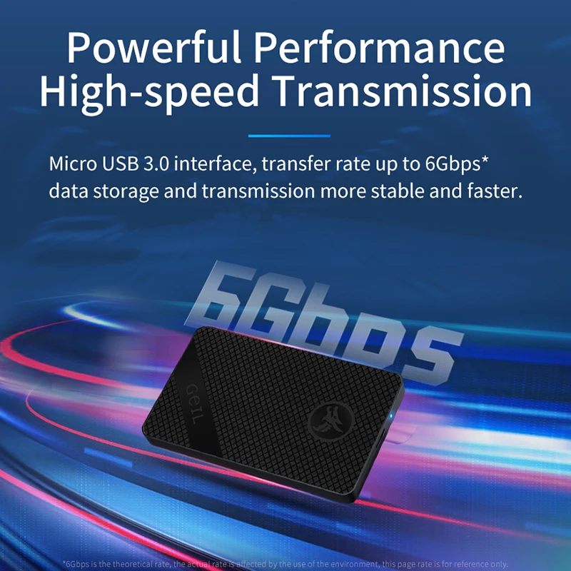 Geil กล่อง HDD 6G-U1 2.5นิ้ว SATA Mobile SSD Enclosure less USB 3.0อินเตอร์เฟซ6Gbps ความเร็วในการส่งข้อมูล SSD