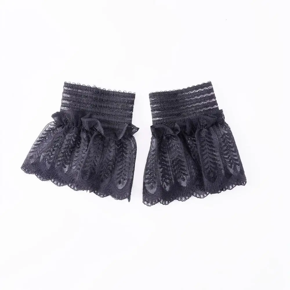 Fashionable Lace Mesh Fake Sleeves Women Decorative Detachable Cuffs Soft Versatile Accessory For Outfits Wrist Warmers