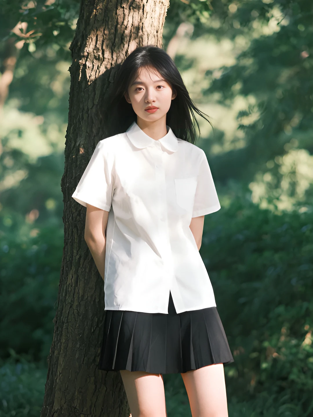 

Белая женская рубашка с коротким рукавом в студенческом стиле JK, универсальная базовая модель для весны и лета, топ с длинным рукавом, большие размеры