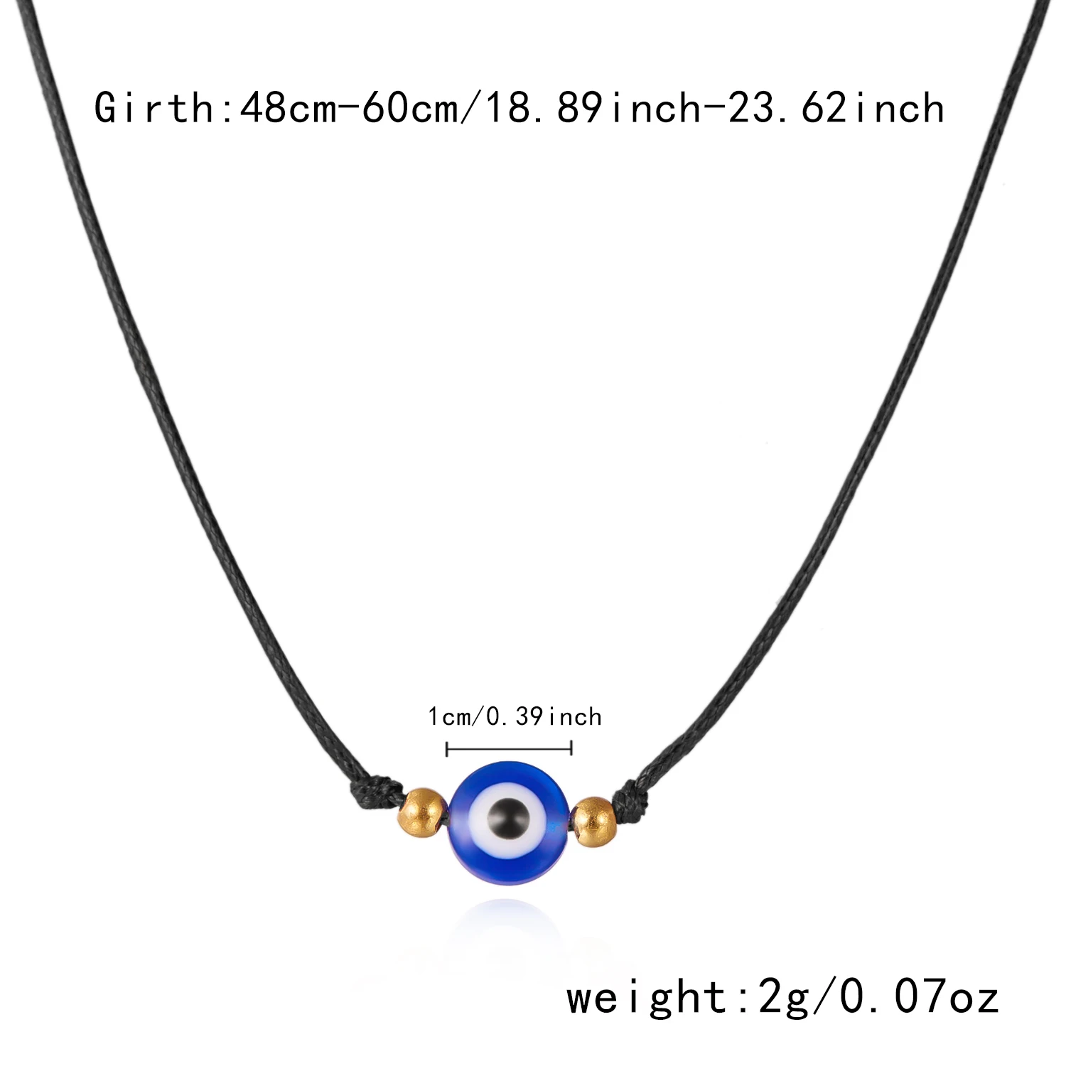 Minimalistische Lucky Red Rope Eye Anhänger Halsketten für Frauen Männer Mode Türkische Blaue Evil Eye Halsketten Party Schmuck Geschenke – Detail 11