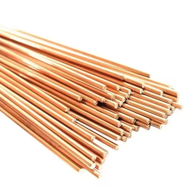 500mm Round Copper Welding Rod Flat Phosphorus Copper Bar Electrode Welding Wire Soldering Rod Repair Metal Tool 1/1.5/2/2.5/3mm