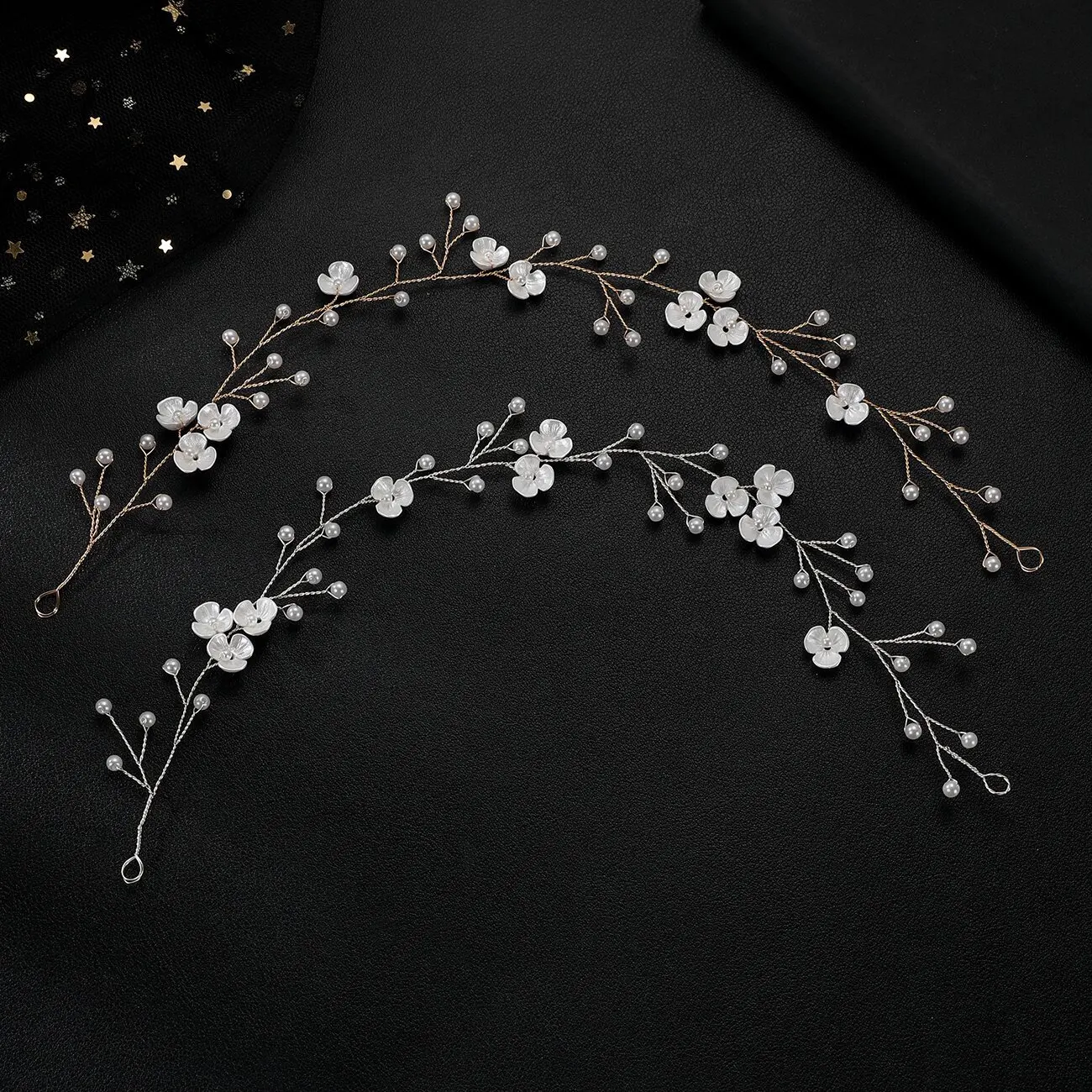 Handmade Women Girls Flower Pearl Headdress Bridal Hair Accessories Wedding Headband Bridal Headdress Princess Hair Strap