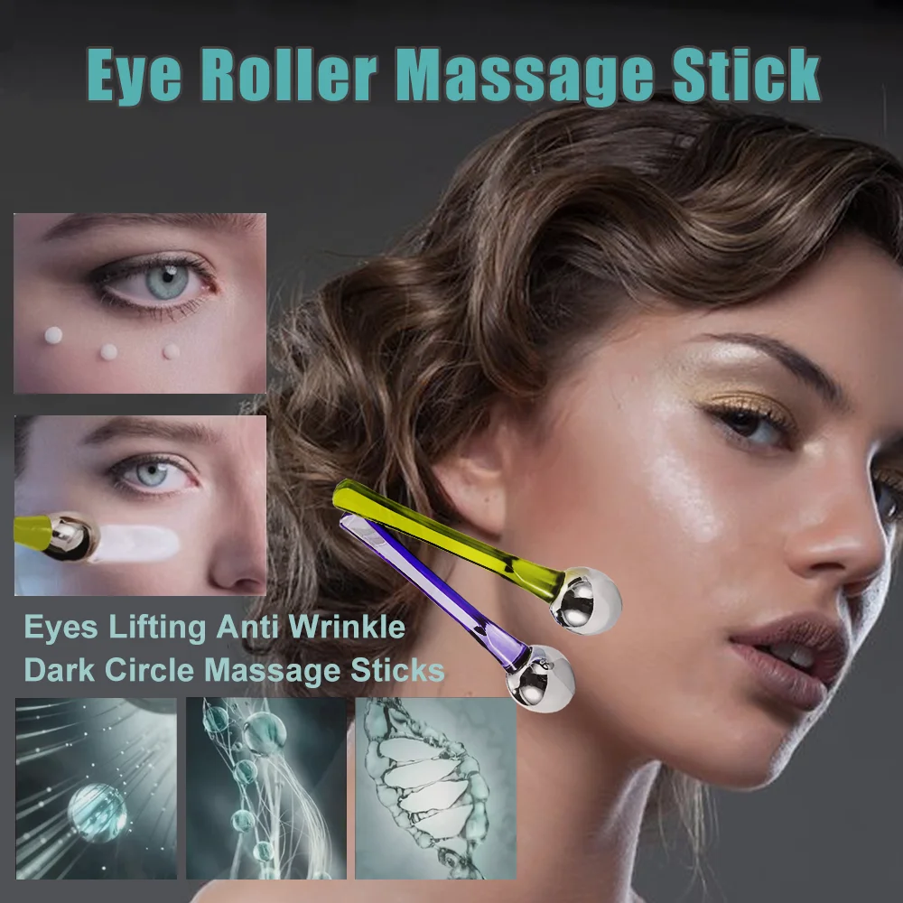 

Eye Roller Massage Stick Sleeping Eyes Cream Applicator Cosmetic Spatula Eyes Lifting Anti Wrinkle Dark Circle Massage Sticks