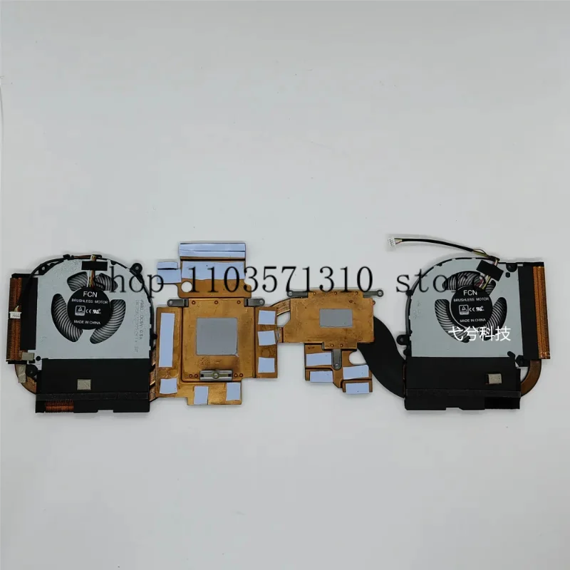 

New Laptop CPU+GPU Radiator with fan set for CLOVER PC50HP 6-31-PC5H3-101 FMKL FMKK DFS5K 223052834 DFS5K 22305283 R DC5V 0.5A
