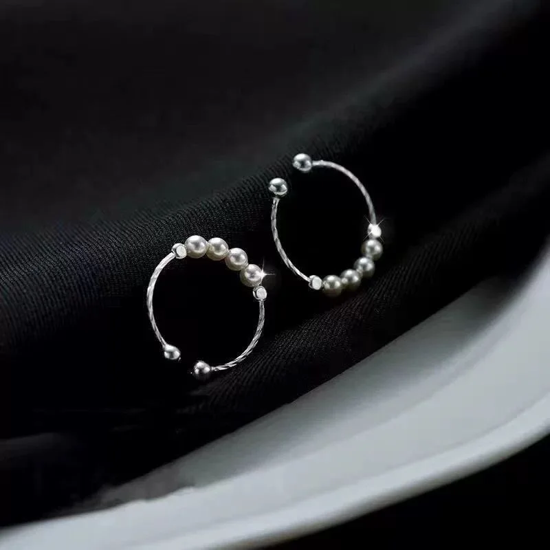 Cute to sprout~Ring set is light and luxurious, small and exquisite, love shaped index finger ring, Korean ins, new female