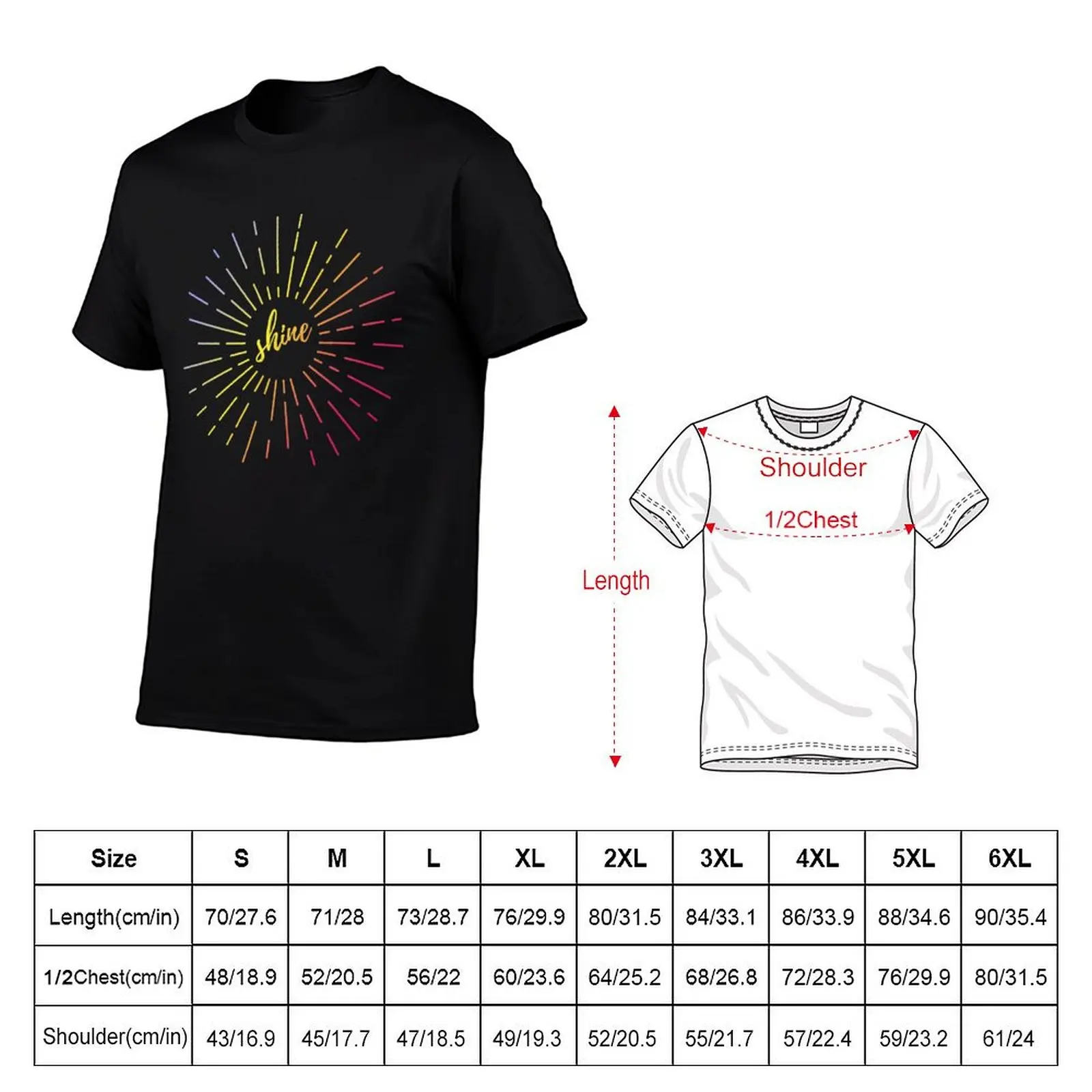 Shine T-Shirt Vintage Style Printed Top