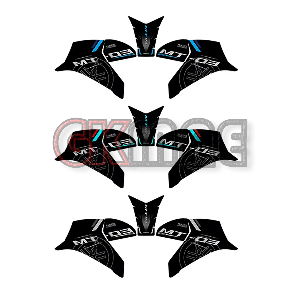 New For Yamaha MT-03 MT03 Motorcycle Modified PVC Fuel Tank Sticker Anti-slip Stickers Decorative Fishbone Sticker