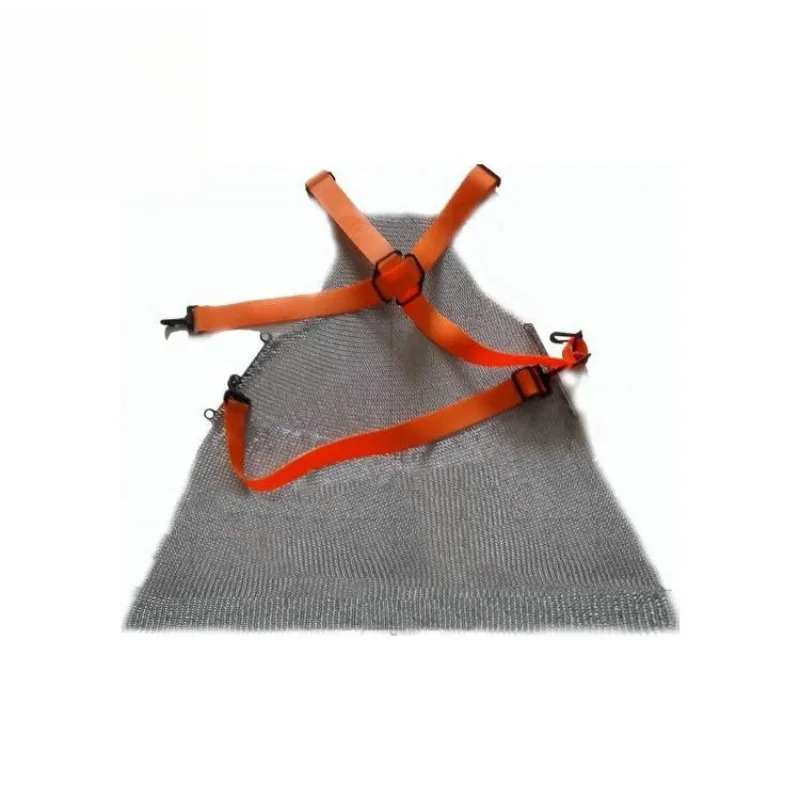 

Metal stainless steel slaughter apron, anti-cut iron ring slaughter cutting apron, put chainsaw apron