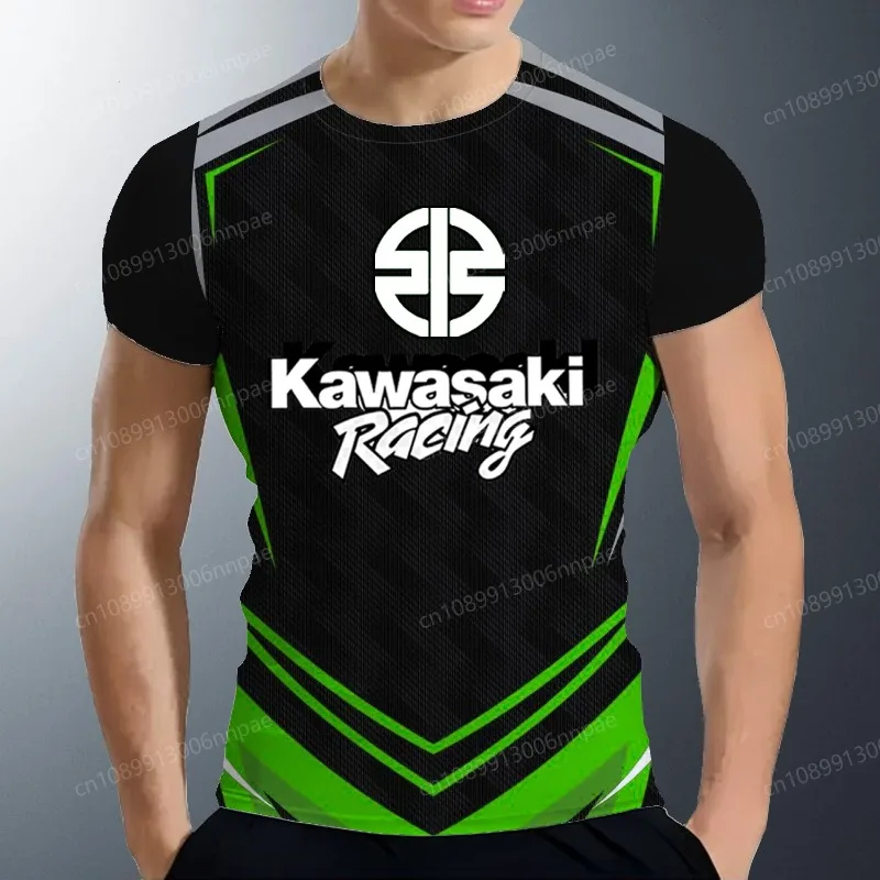 

Men Short Sleeve T Shirt Top Trend For Kawasaki Motorcycle Adventure Street Clothing High Quality Cool Rider Favorite 2025 Tees