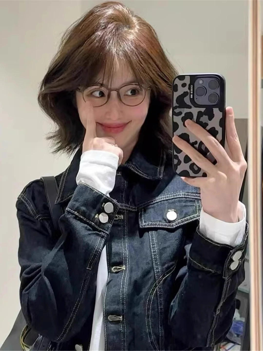 Retro American Blue Denim Jacket Women's Loose Casual Short Style Autumn 2025 New Fashion Small Size Versatile Jacket