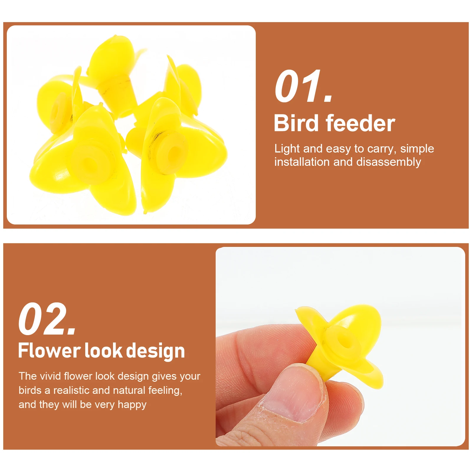 

12 Pcs Bird Feeder Flowers Shape Feeders Hummingbird Parts Replacement Garden Floral Feeding Supplies