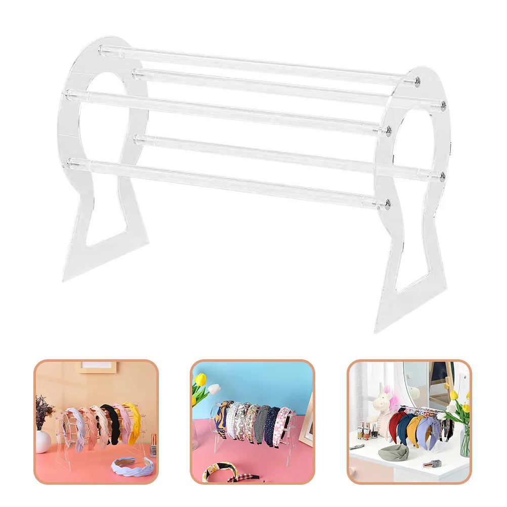 

Transparent Acrylic Headband Display Stand Organizer Hair Accessory Holder Jewelry Rack Hairband Holder Rack Headpiece Organizer