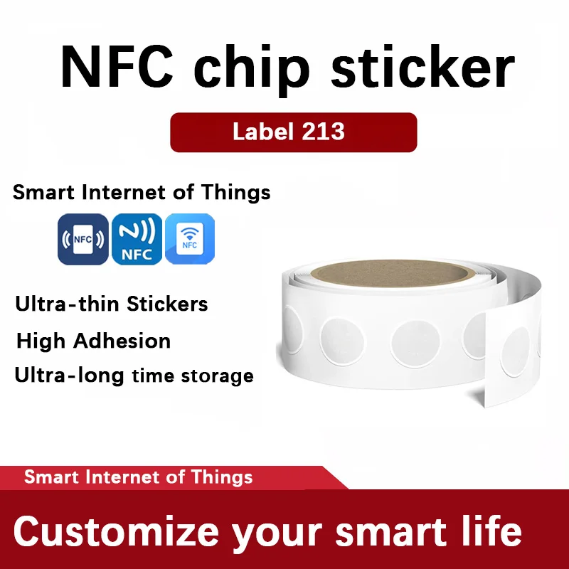 NFC Chip Sticker nfc213 Electronic Tag NTAG213 Wet Inlay Passive Induction Anti-Counterfeiting Label for Shortcut Command