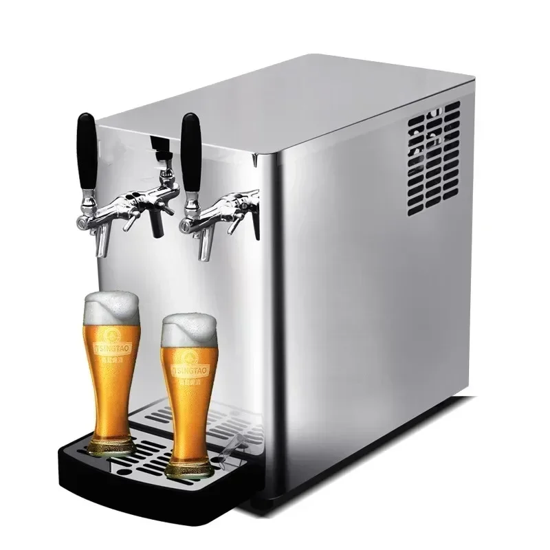 30L Draft Beer Machine Small Table-top Beer Cooling System Beer Wine Veding Machine 1 or 2 Faucet Brewery Bar Sales Machine 220V