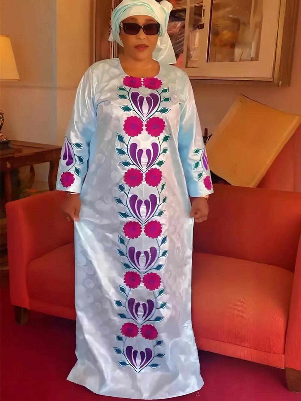 Plus Size African Clothes for Women Dashiki Ankara Embroidery Evening Gown Bazin Rich Design Wedding Party Dresses 2026