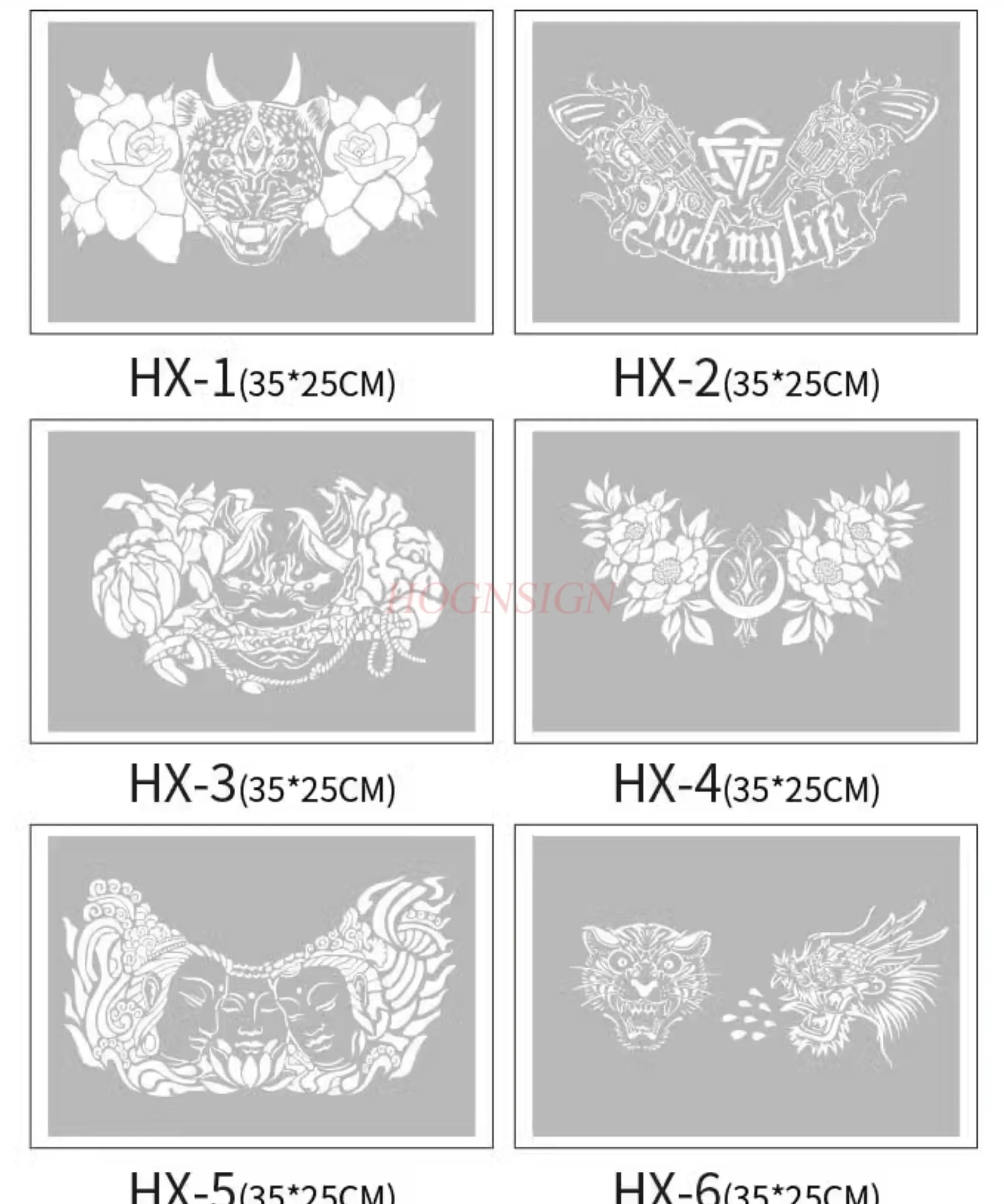 Special large print tattoo template for spray painting, Buddha Kirin leopard chest tattoo