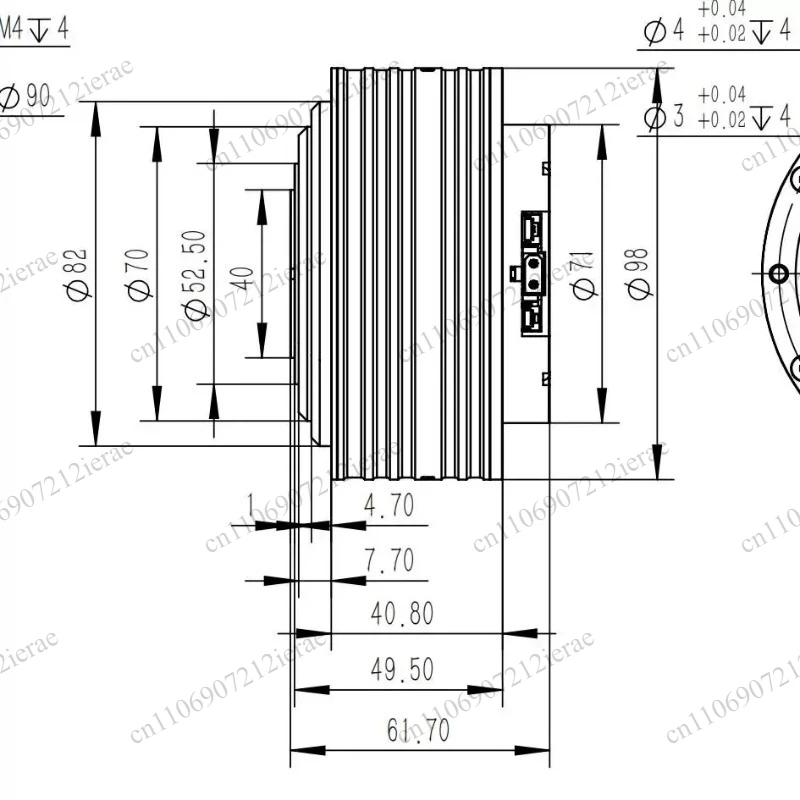 20-40Nm MIT Mode Integrated Joint Servo Motor Dual Encoder For Robot Mechanical Joint Control