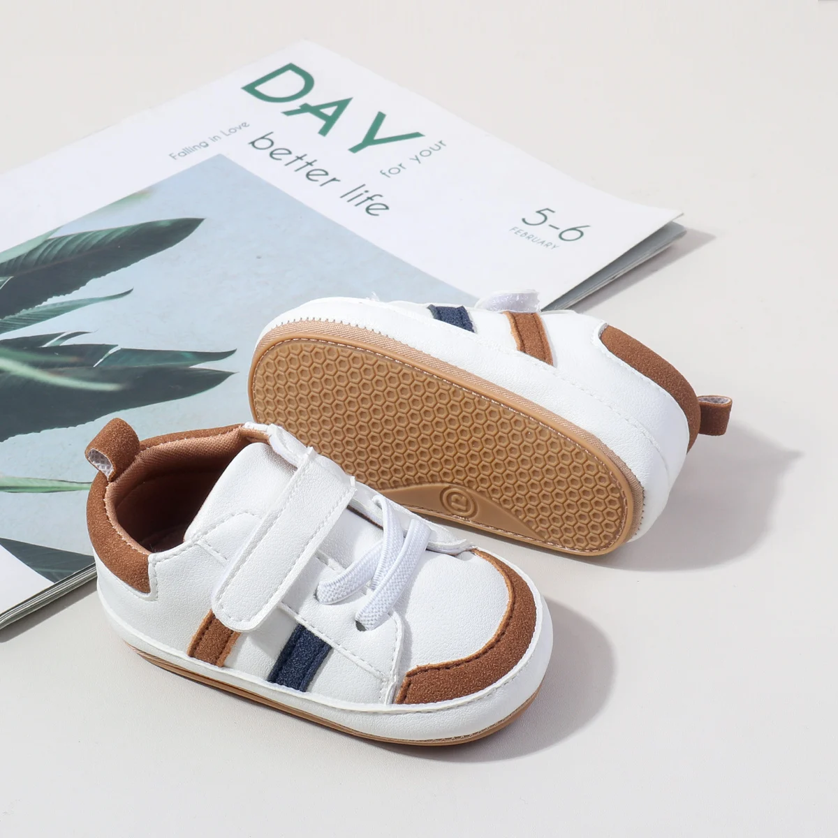 Spring And Autumn Baby Toddler Shoes Soft Breathable Microfiber Leather Infant Sneakers 0-18M Flat Walker Shoes