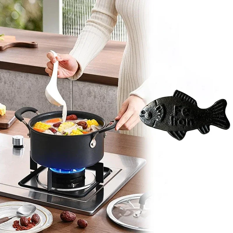 Pescado de hierro Fuente Natural de hierro Fe Suplemento de pescado con bolsa Herramienta de cocina segura para mujeres embarazadas Atletas vegetales