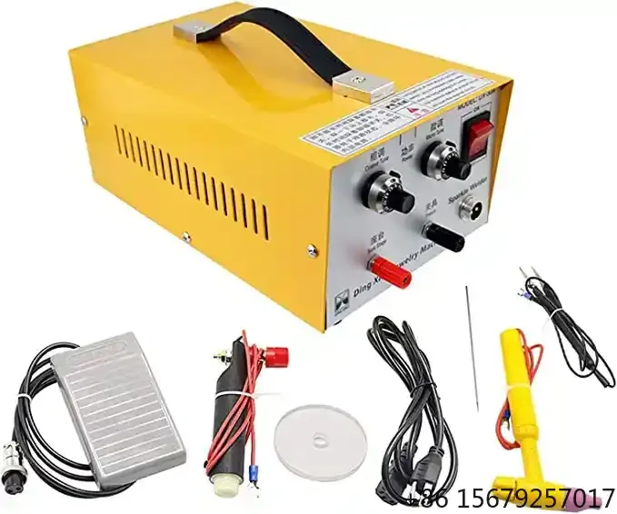 30A Desktop Handheld Jewelry Spot Welder Complete Kit, 110V/220V, 0.4 - 1.0mm Thickness for Gold, Silver Platinum Easy Operation