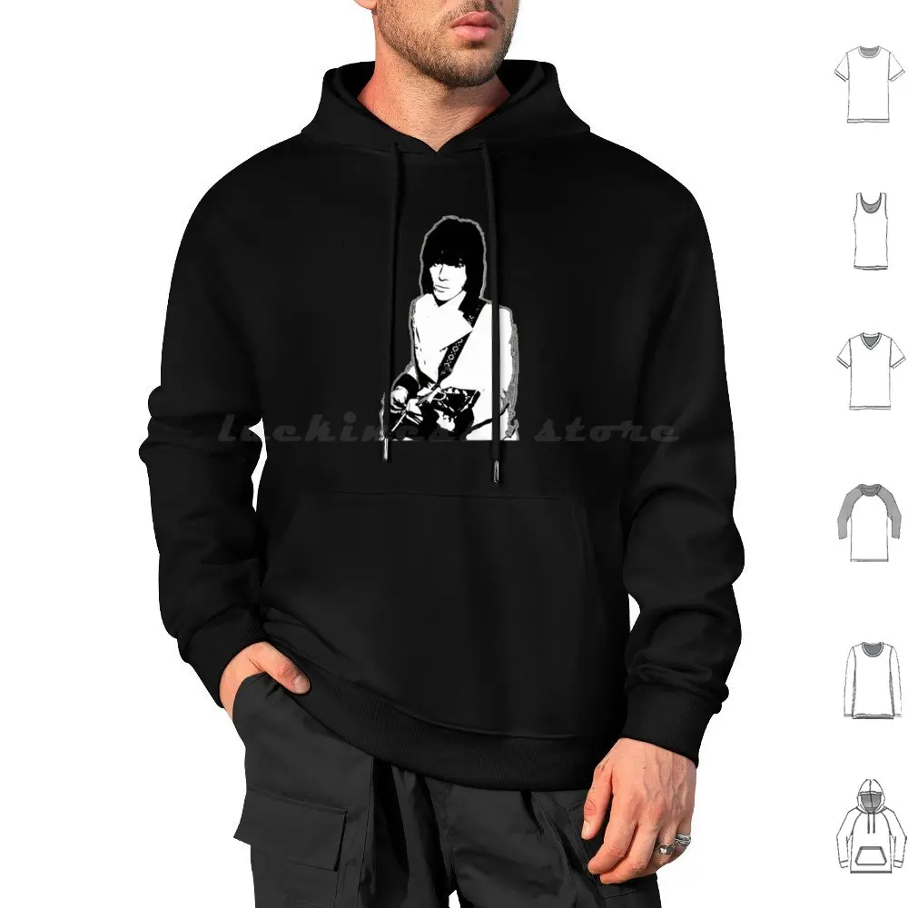 Jeff Beck Hoodie cotton Long Sleeve Jimmy Page Music Guitar Robert Plant Band Classic Led 70S And Roll N Roll Page