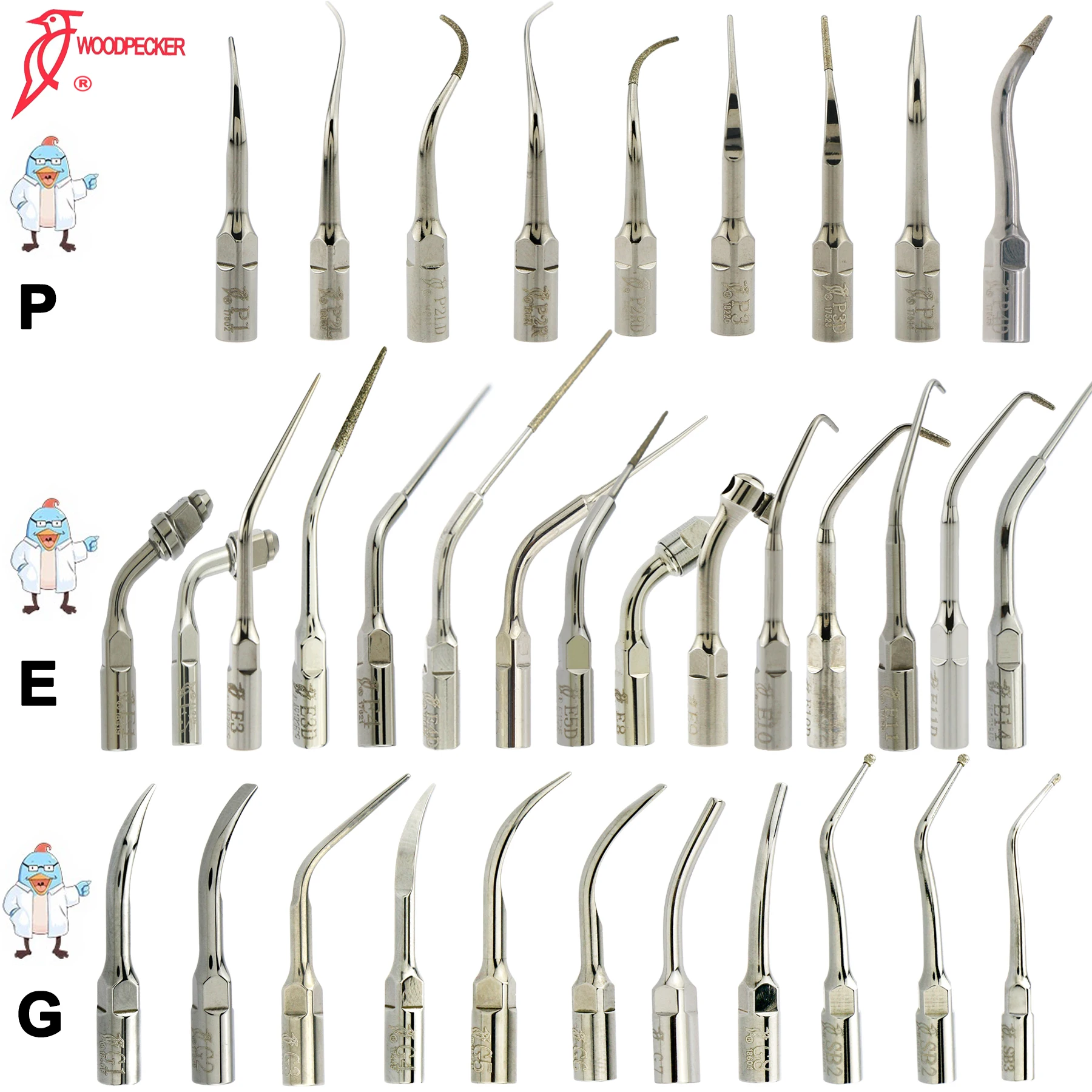 Woodpecker Dental Ultrasonic Scaler Tips Dental Products Dentist Instruments Dentistry Medical Accessories Fit EMS UDS Scaler