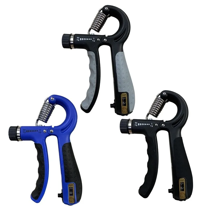 Fortalecedor de Mão Ajustável de 5 a 60kg com Contador Digital para Terapia de Reabilitação e Treino de Força Muscular