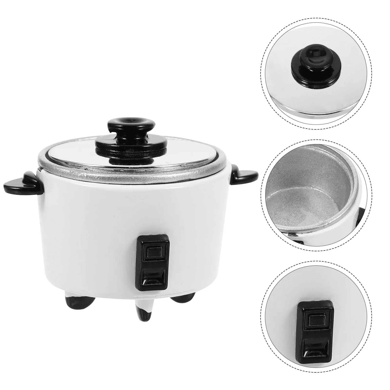 Rice Cooker Toy 1:12 DIY Dollhouse Mini Kitchen Simulation (one Pack) Small Metal Dolls