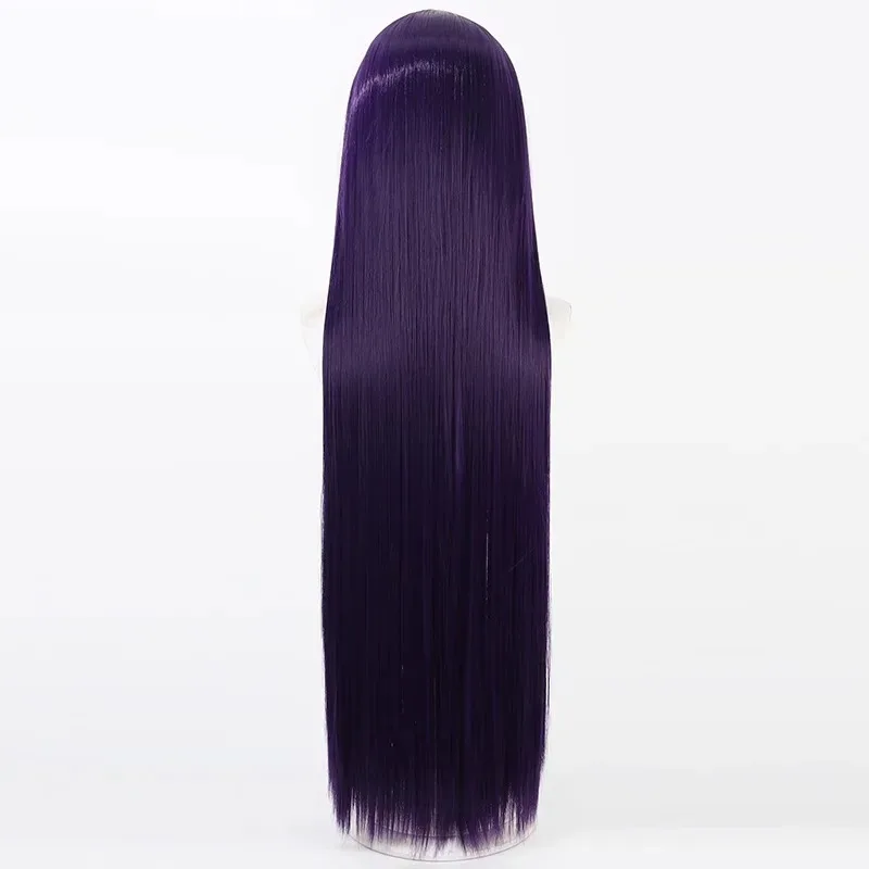 애니메이션 솔로 레벨링 에실 라디루 코스프레 가발 100cm 긴 직선 보라색 내열성 머리카락